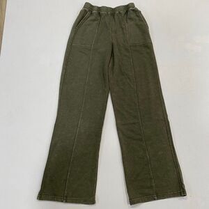 Rae Mode Olive Wide Leg Sweatpants Women’s Size M Cotton Blend Lounge Pants